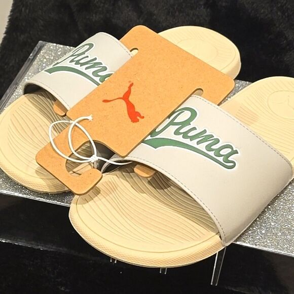 Puma Cool Cat 2.0 Retro Court Signature Logo Slide Sandals - Picture 2 of 6
